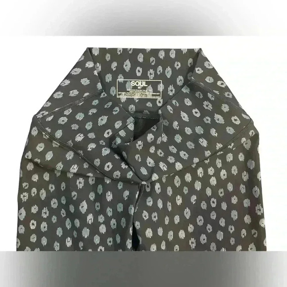 Soul by Soul Cycle Blue and White Abstract Polka Dot Leggings Size Medium - Picture 4 of 7